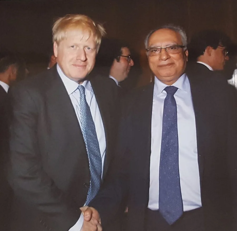 Dr Wafik Moustafa with Prime Minister Boris Johnson